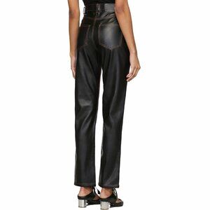 *NWOT* Proenza Schouler Black Faux-Leather Trousers – Sz 2 (S)